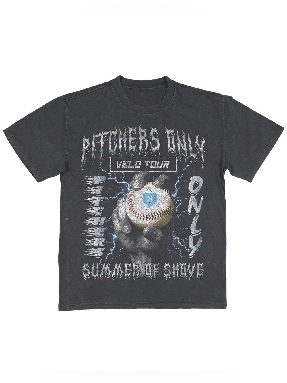 NWT Pitchers Only POwer Hitter Tee Baseball Graphic Size Medium